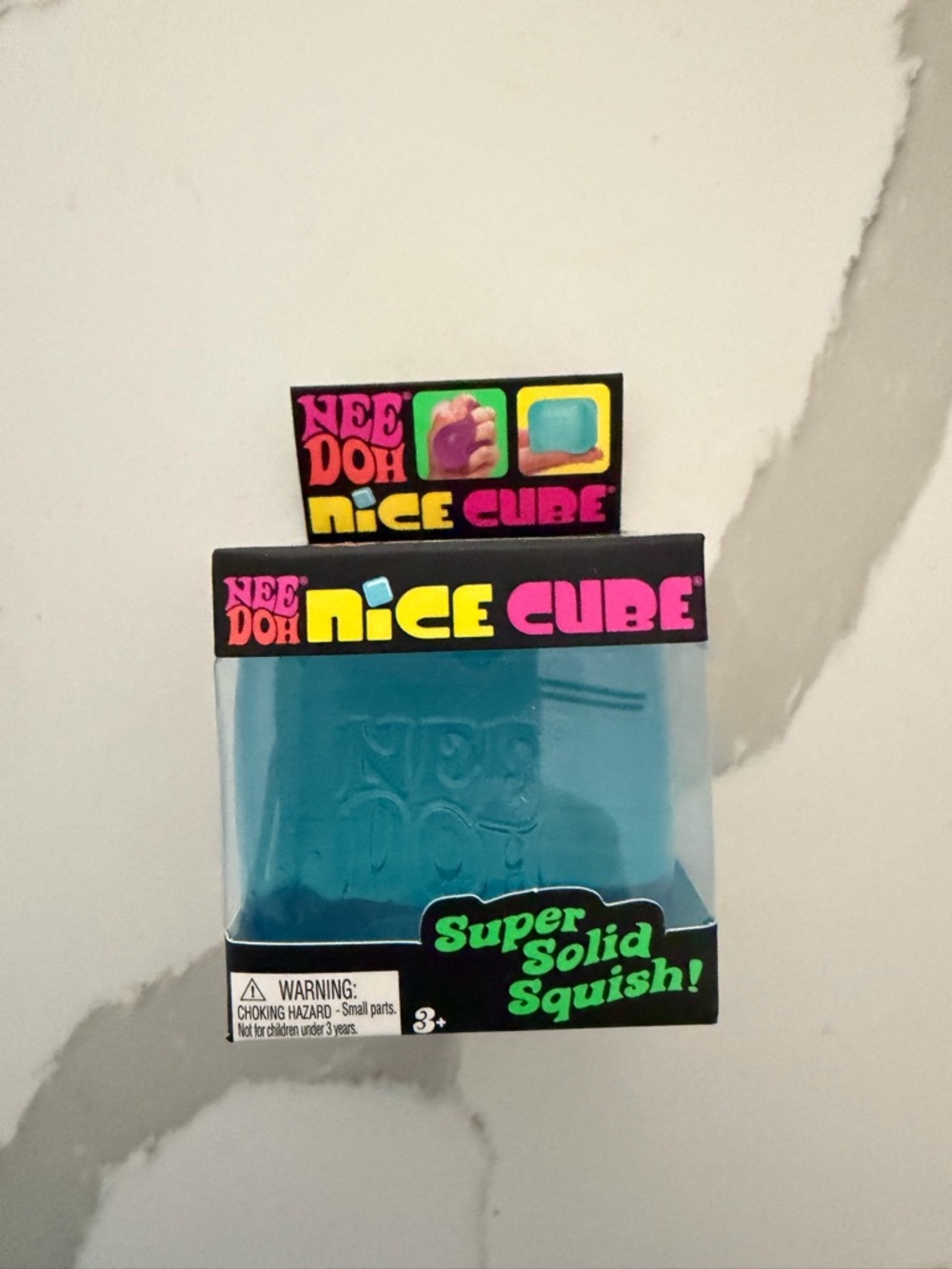 Nee Doh Nice Cube - Blue Super Solid Squish